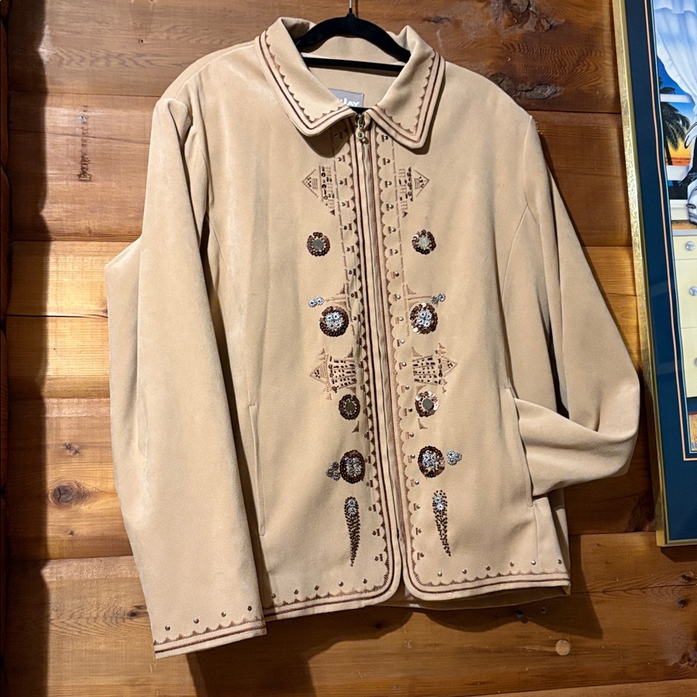 Tanjay Suede Beaded Jacket, S/M
